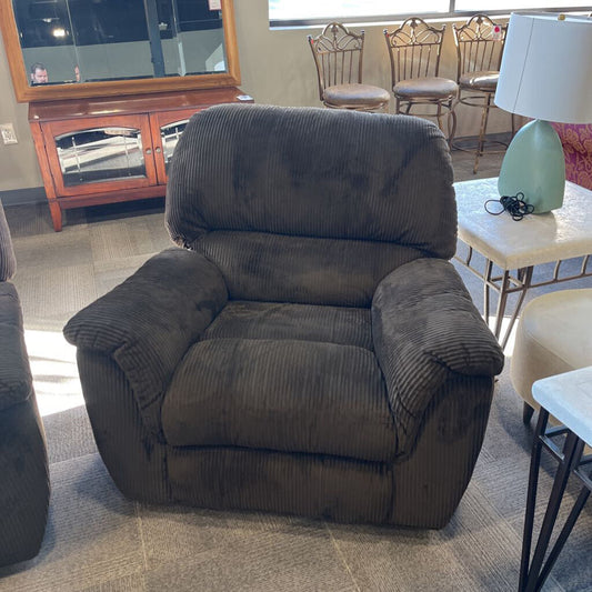 Brown Corduroy Glider Recliner