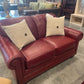 Mackenzie Red Leather Loveseat