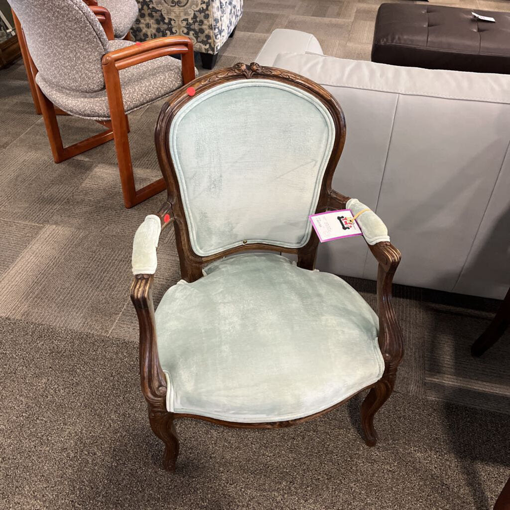 Vintage Seafoam Accent Chair