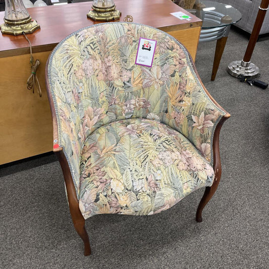 Vintage Floral Accent Chair