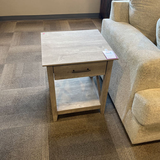 Gray End Table w/ Drawer