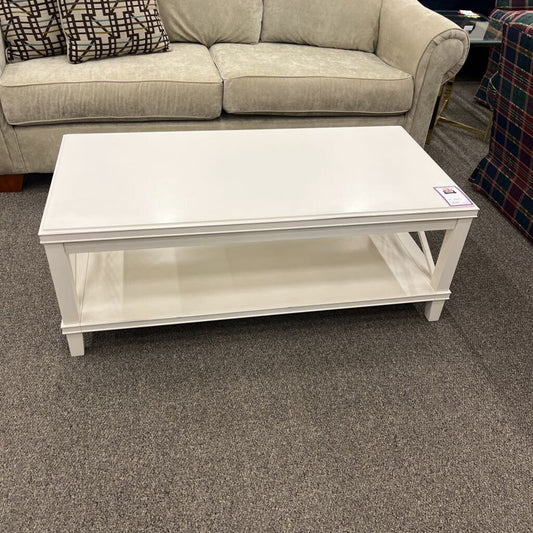 2Tier White Coffee Table