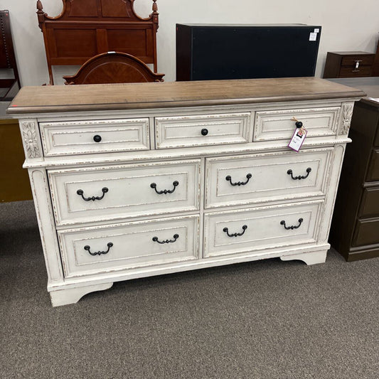 White Distressed Dresser