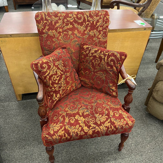 Red Leaf Fabric Chair