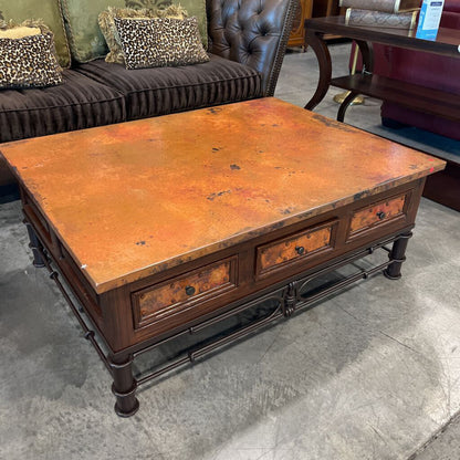 Hammered Copper Coffee Table