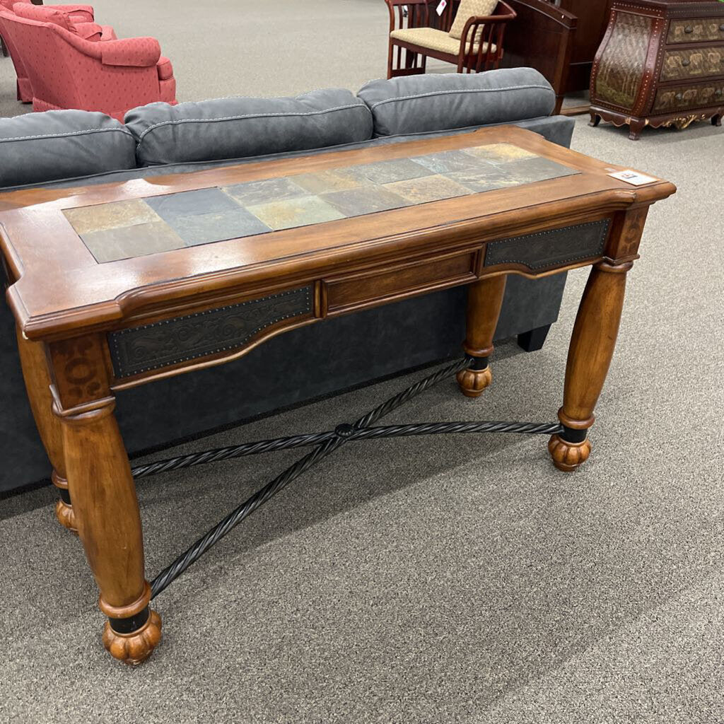 Slate Insert Sofa Table