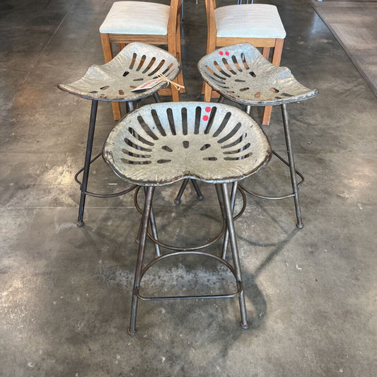 Set of 3 Tractor Seat Stools