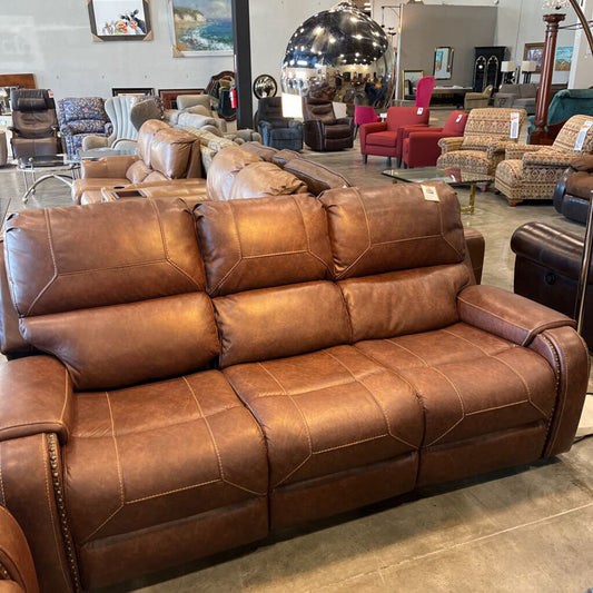 Brown Rec. Sofa w/ Pwr Center