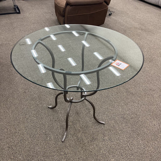 Glass Top Pedestal Table