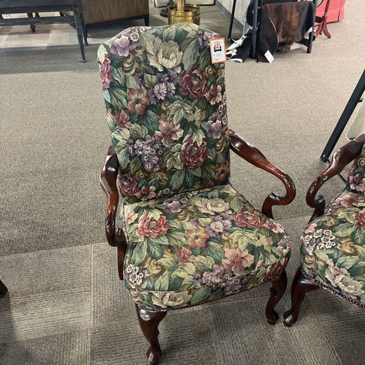 Vintage Floral Accent Chair