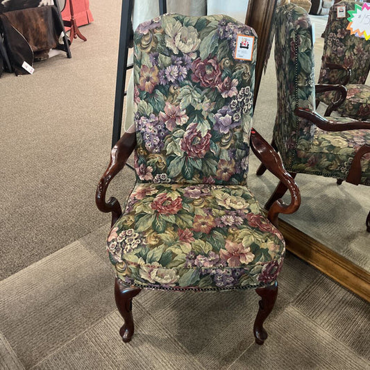 Vintage Floral Accent Chair