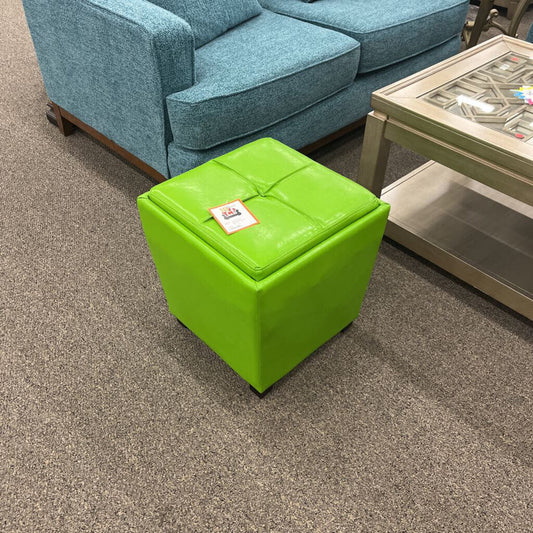 Set of Green Nesting Ottomans