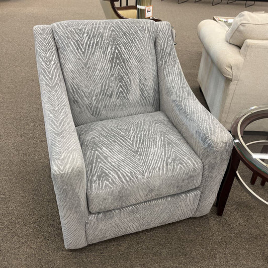 Silver Animal Print Swivel Chair