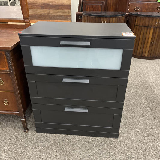 Black 3 Drawer Chest