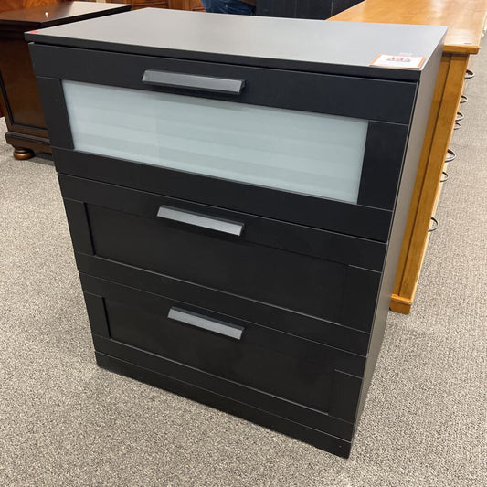 Black 3 Drawer Chest