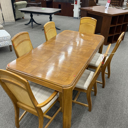 Dining Table With 6 Chairs 1 Leaf