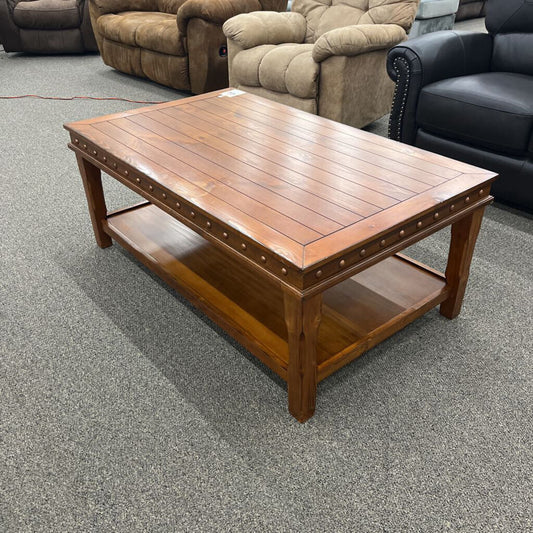 Rustic Nailhead Coffee Table