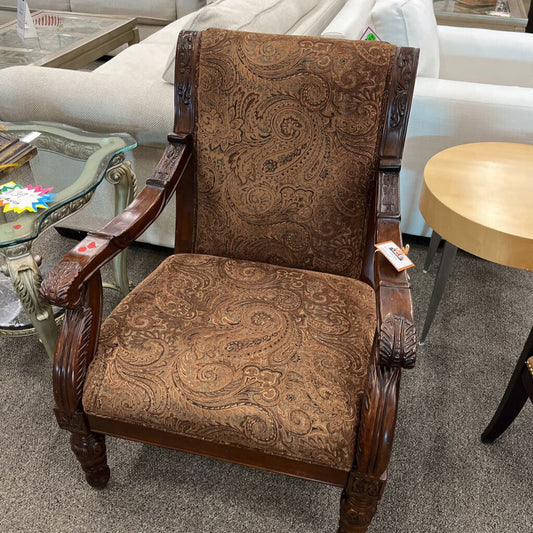 Paisley Wood Arm Chair