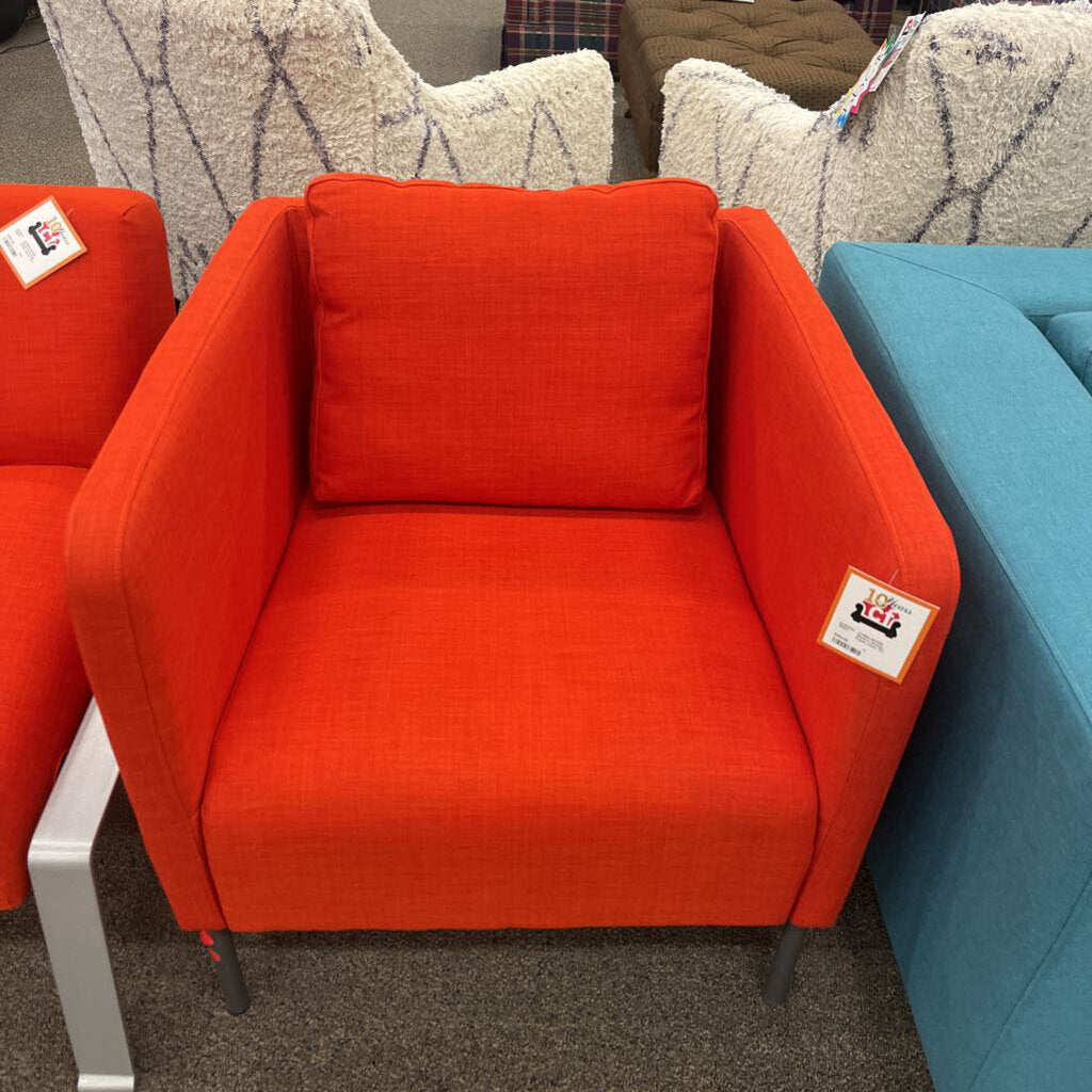 Modern Orange Fabric Chair