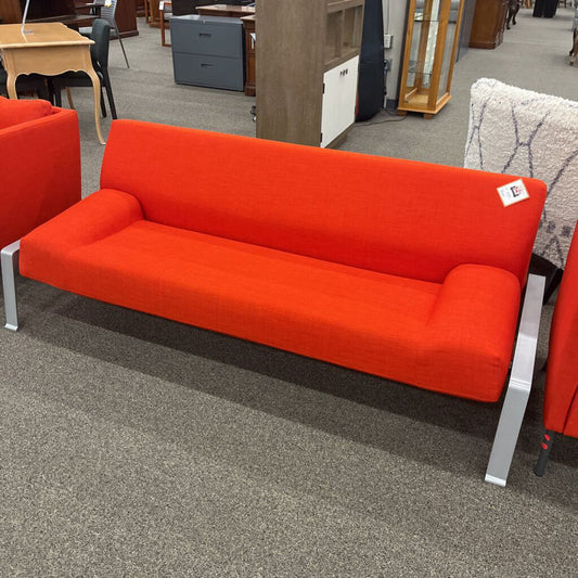 Modern Orange Fabric Futon