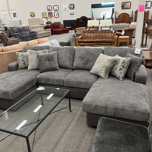 Gray 3pc. U-Sectional