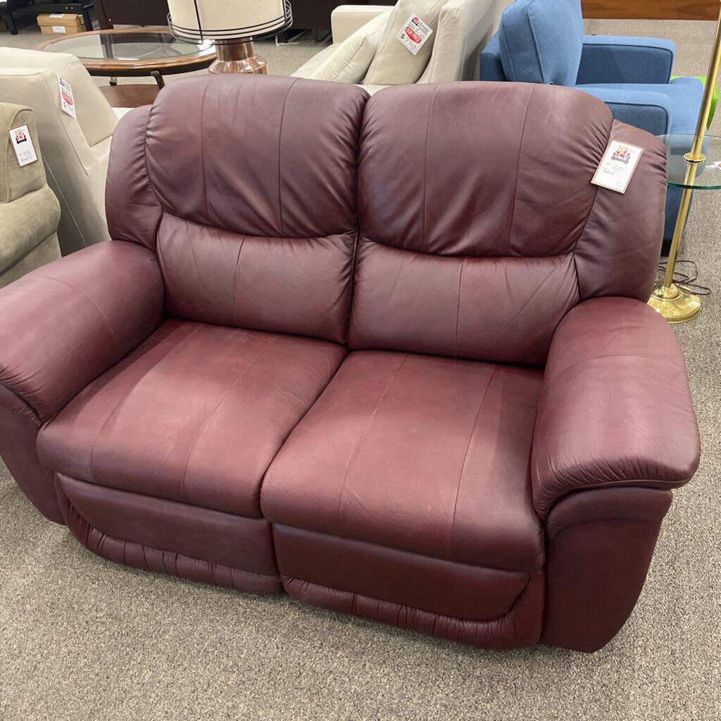 Burgundy Reclining Loveseat