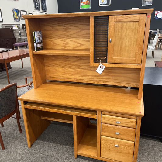 Oak Desk w/ Hutch