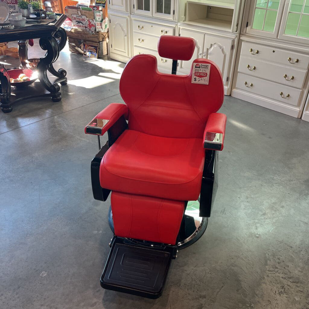 Urata Red Barbershop Chair