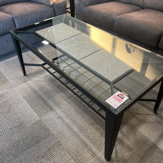 Slate Table with Glass