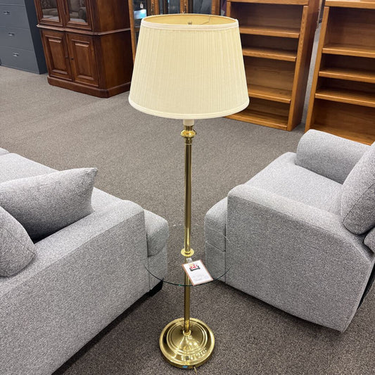 Brass End Table Floor Lamp