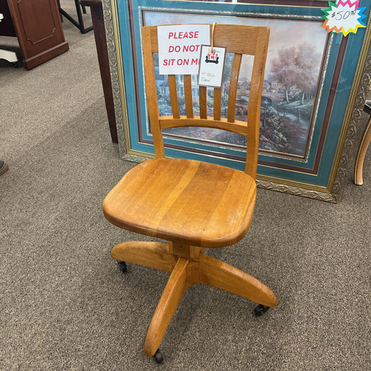 Vintage Wood Roller Chair