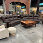 Brown Leather Rec. Sofa