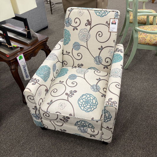 Blue & White Floral Recliner