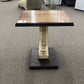 Distressed White Pedestal Table