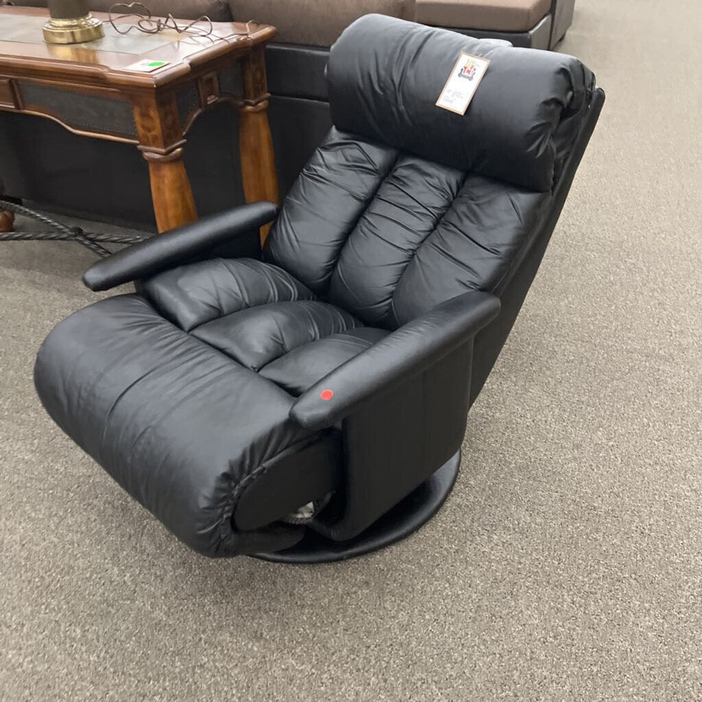 Black Leather Zero Gravity Chair