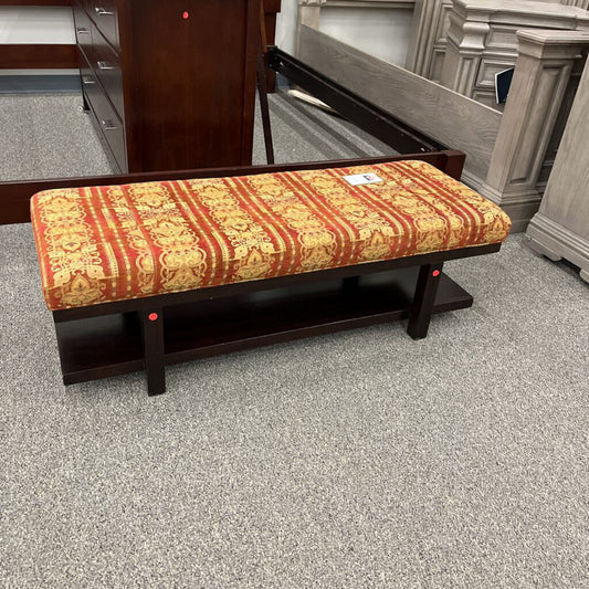 Red Fabric Bench