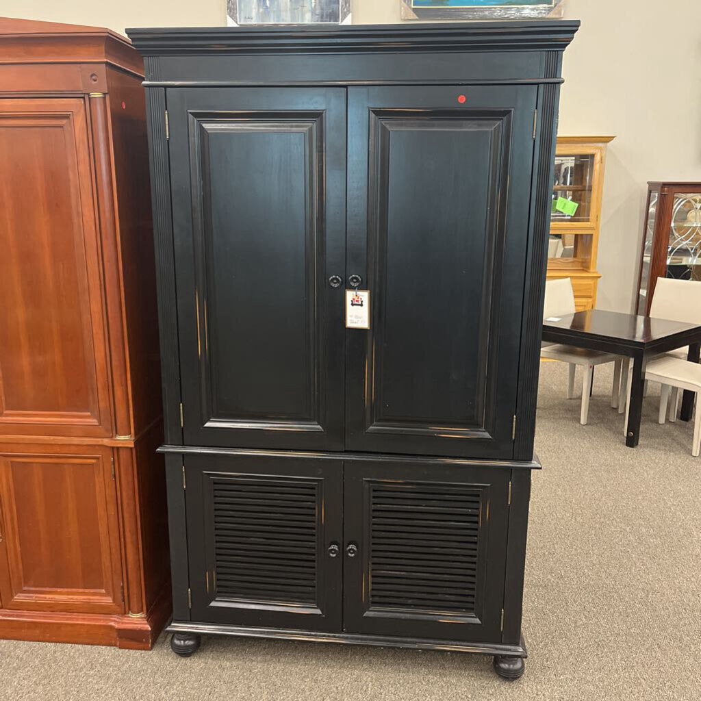 Black Computer Armoire