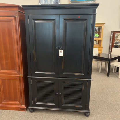 Black Computer Armoire