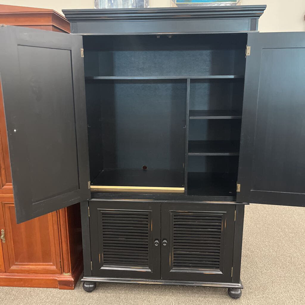 Black Computer Armoire