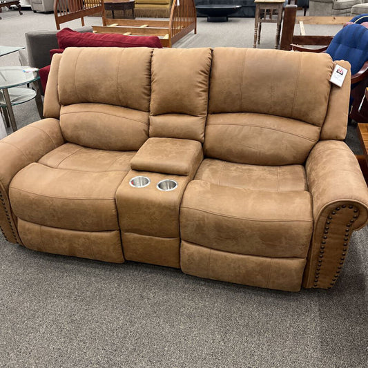 Brown Reclining Loveseat