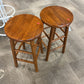 Pair Oak Barstools