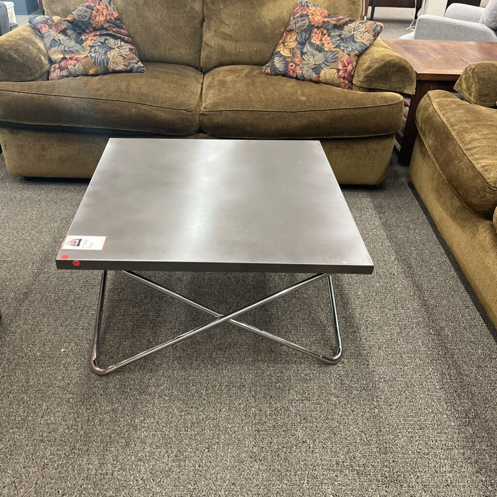 Grey Metal top Coffee Table