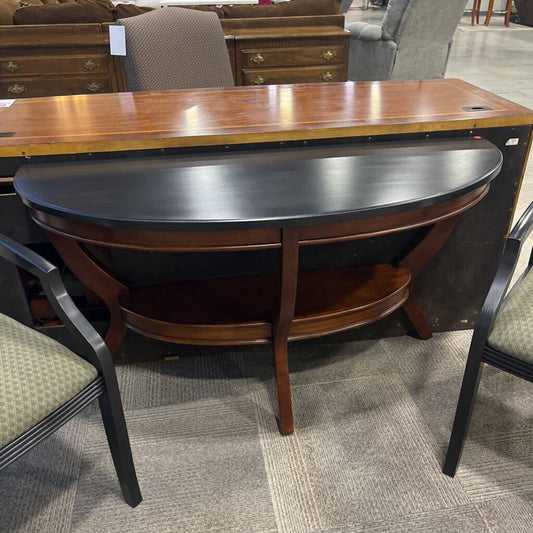 Black/Brown curved Sofa table