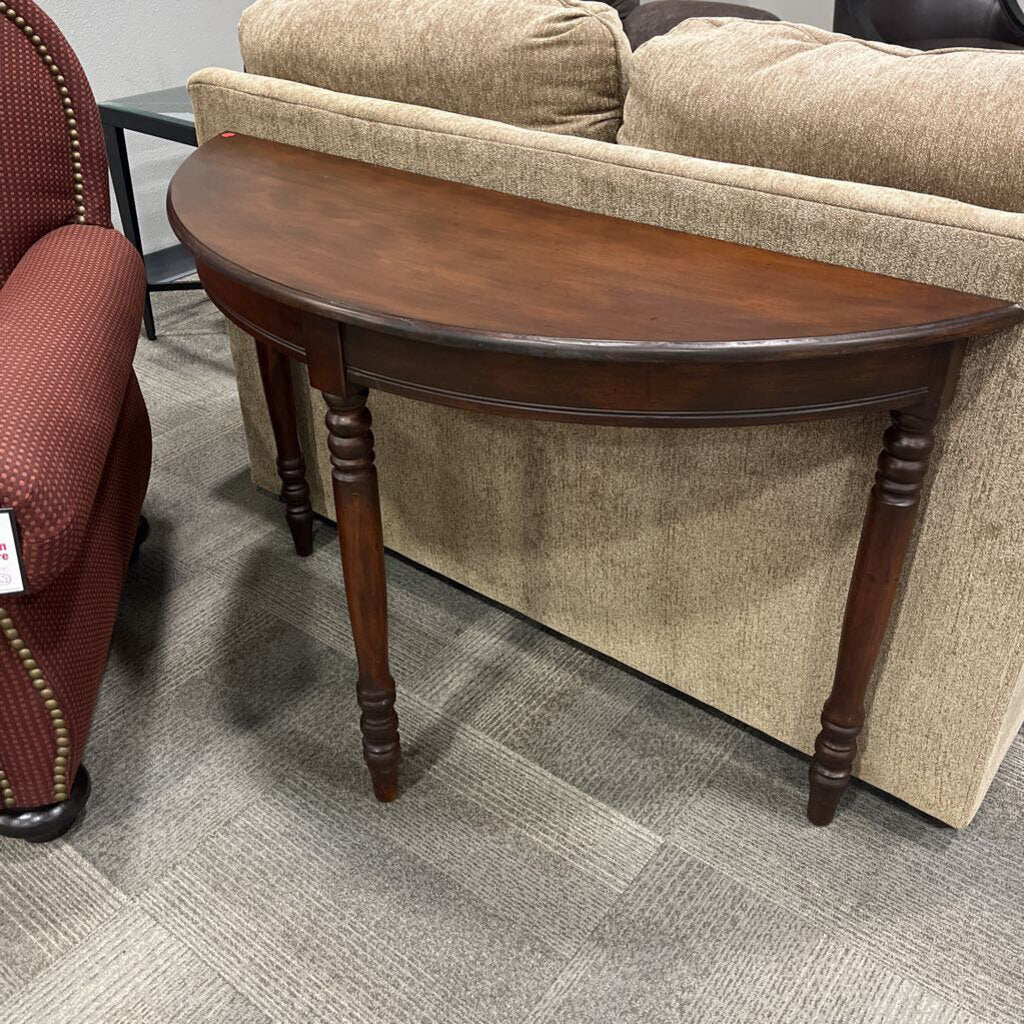 Brown curved Entry table