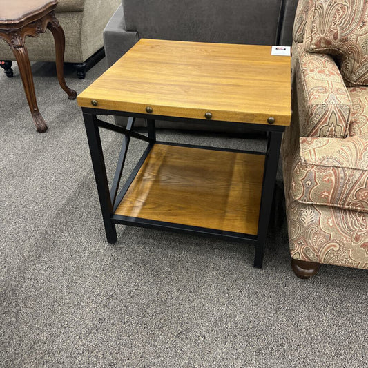 Rustic Nailhead End Table