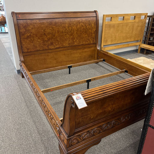 Carved Cal.King Sleigh Bed