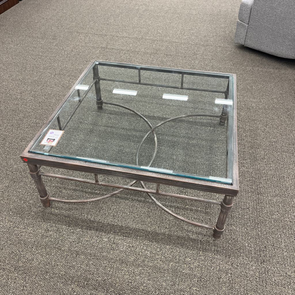 Square Glass Top Coffee Table