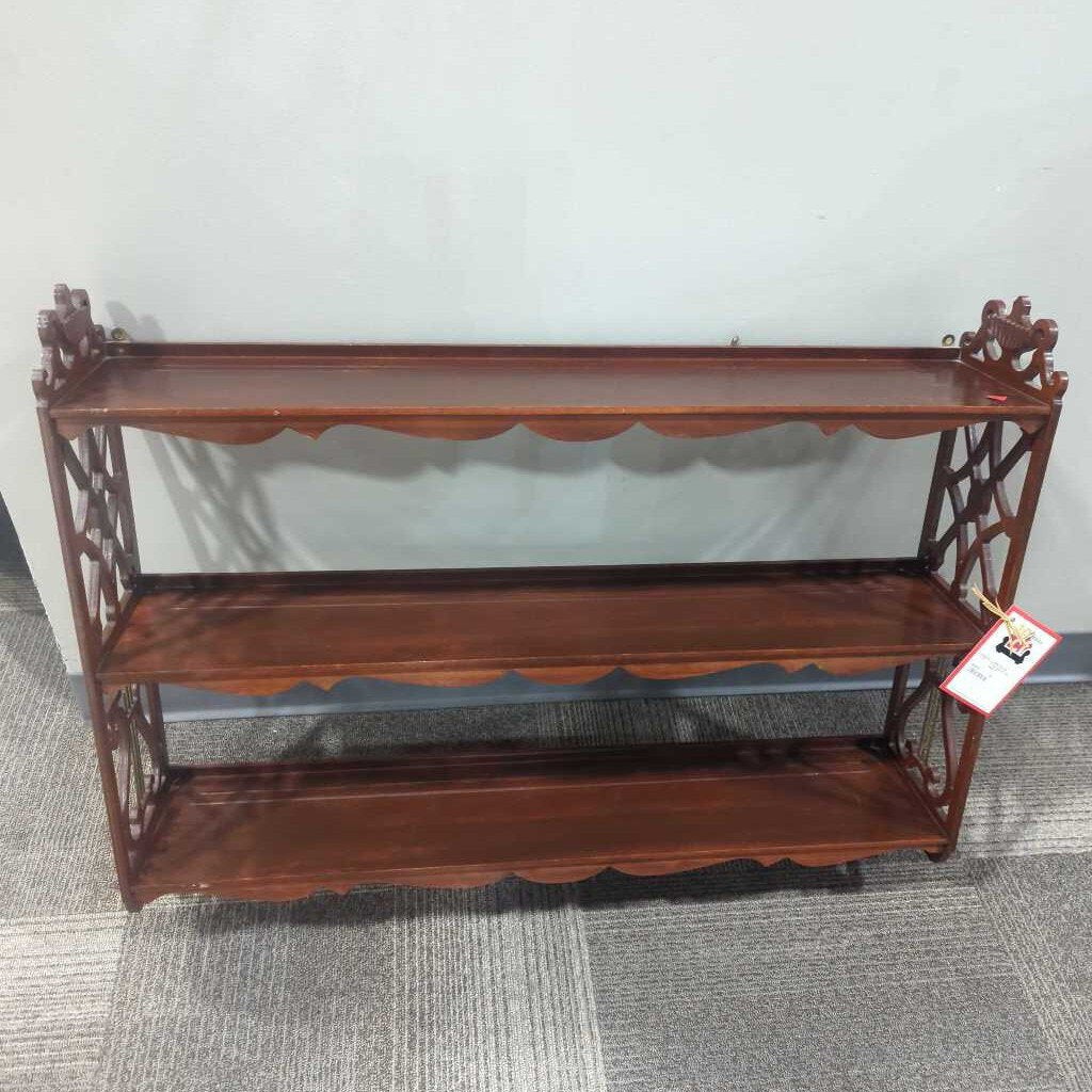 3 Tier Wood Wall Shelf