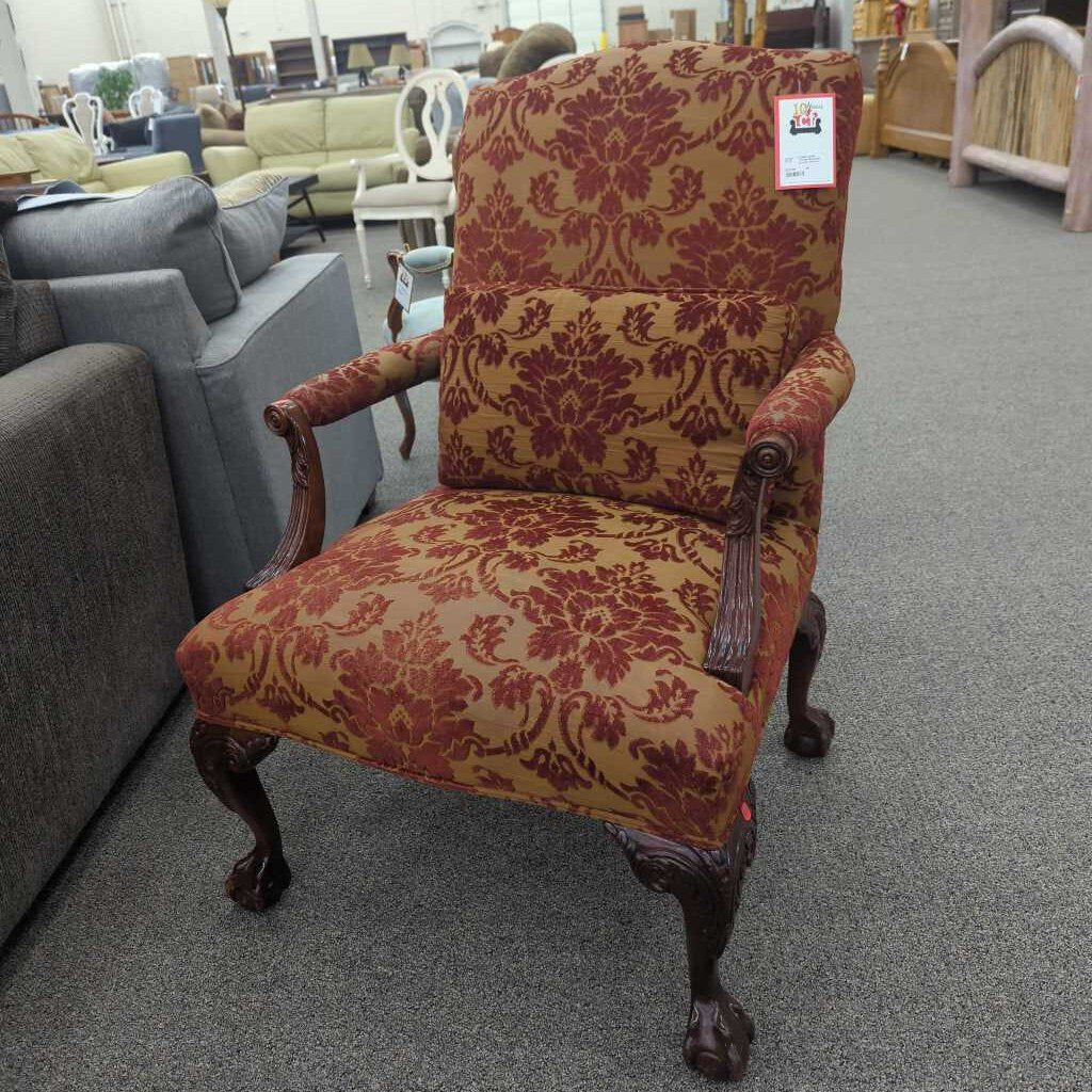 Vintage Burgundy Accent Chair