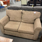 Light Brown Fabric Loveseat